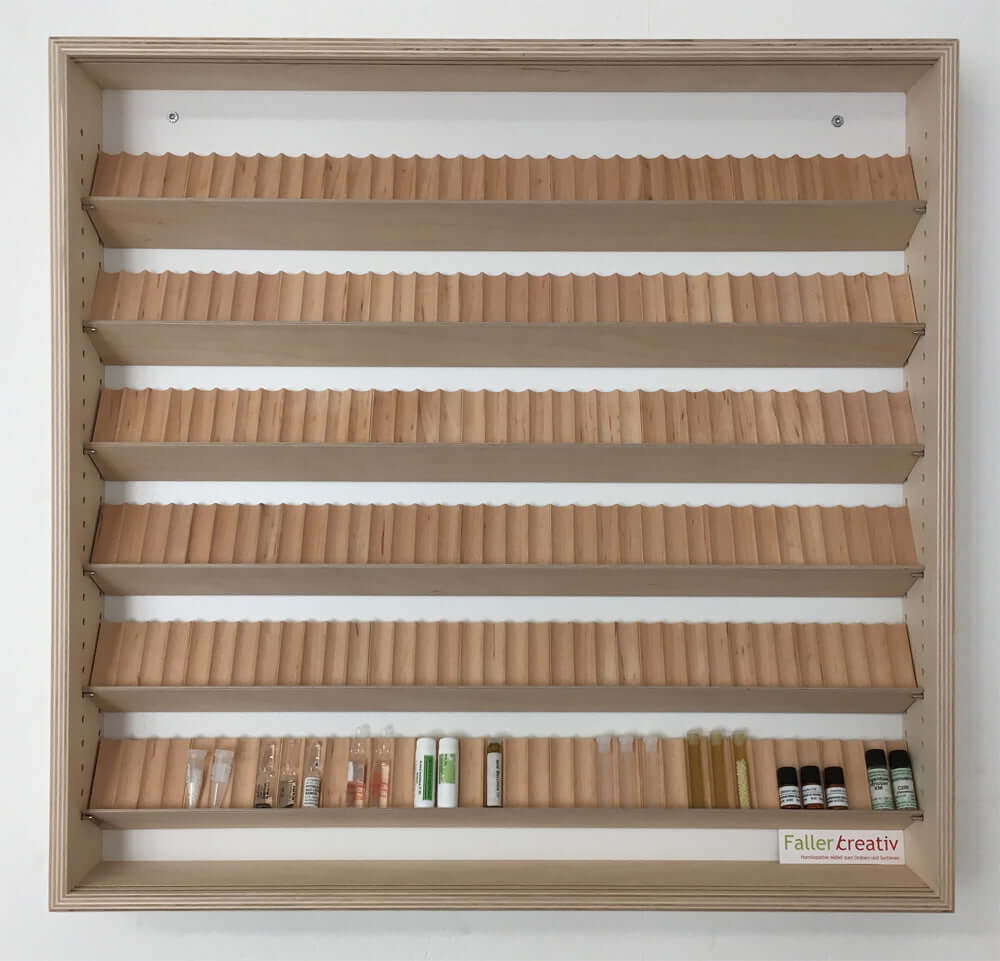 aufbewahrung homöopathie flaschen Globuli Vitrine modular - Setzkasten