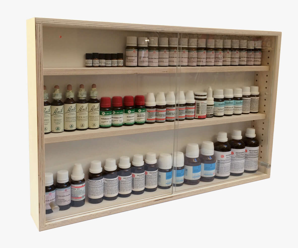 Globuli Vitrine klein - modular - Setzkasten