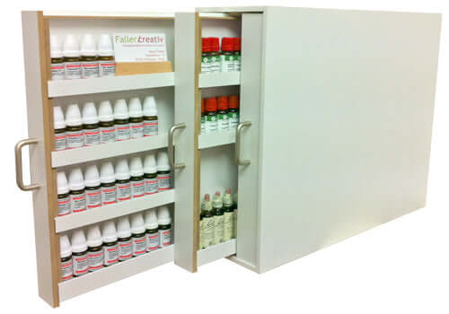 aufbewahrung homöopathie flaschen Homöopathie Schubladenschrank 3er - stehend